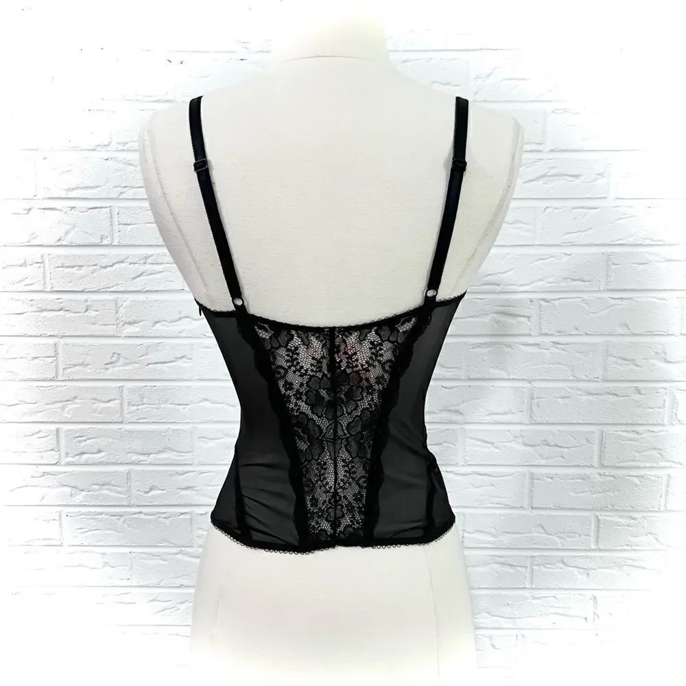 NWT VINTAGE Victoria’s Secret Lace Corset Top Bustier Size 34C